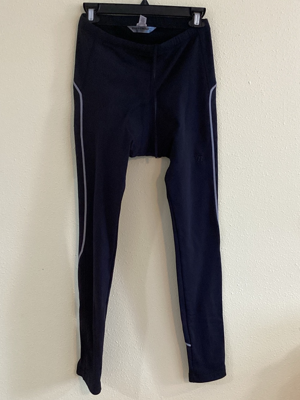 Novara Black cycling Leggings with Gray  Side Trim